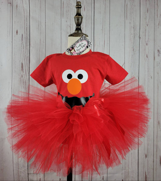 Elmo tutu set/Birthday outfit